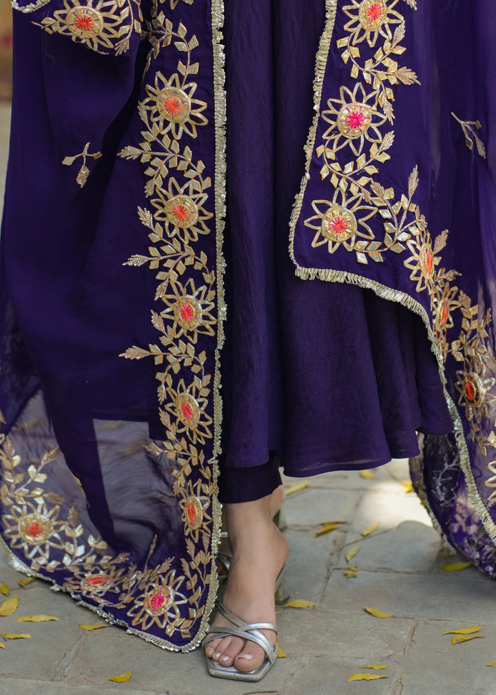 Chandrika Purple Anarkali Suit Set With Dupatta