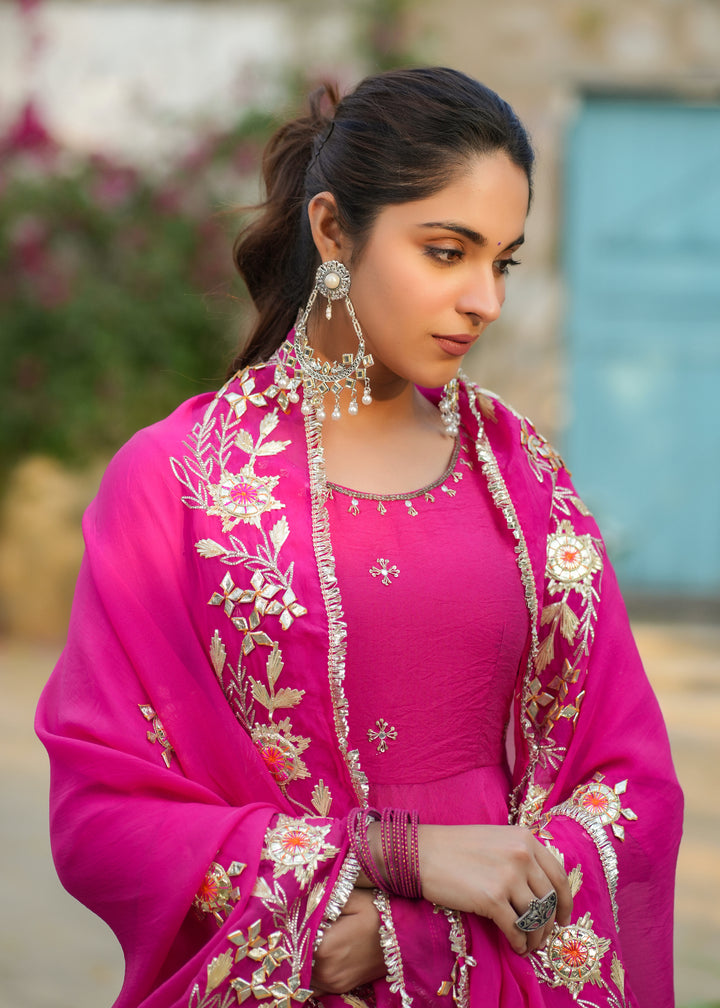 Suhani Pink Anarkali Suit Set With Dupatta