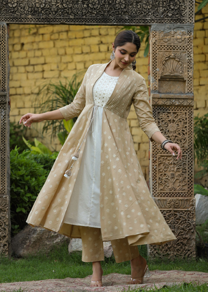 Long shrug with kurta and pant best sale