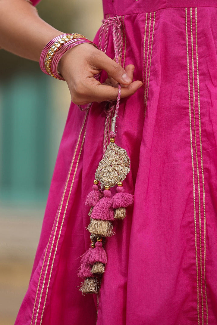 Saanwariya Gota Lace Kurta With Sharara And Dupatta